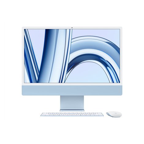 Apple iMac 24" 4,5 tys. Retina, procesor Apple M3 8C, karta graficzna 10C/8 GB/256 GB SSD/niebieski/INT Apple
